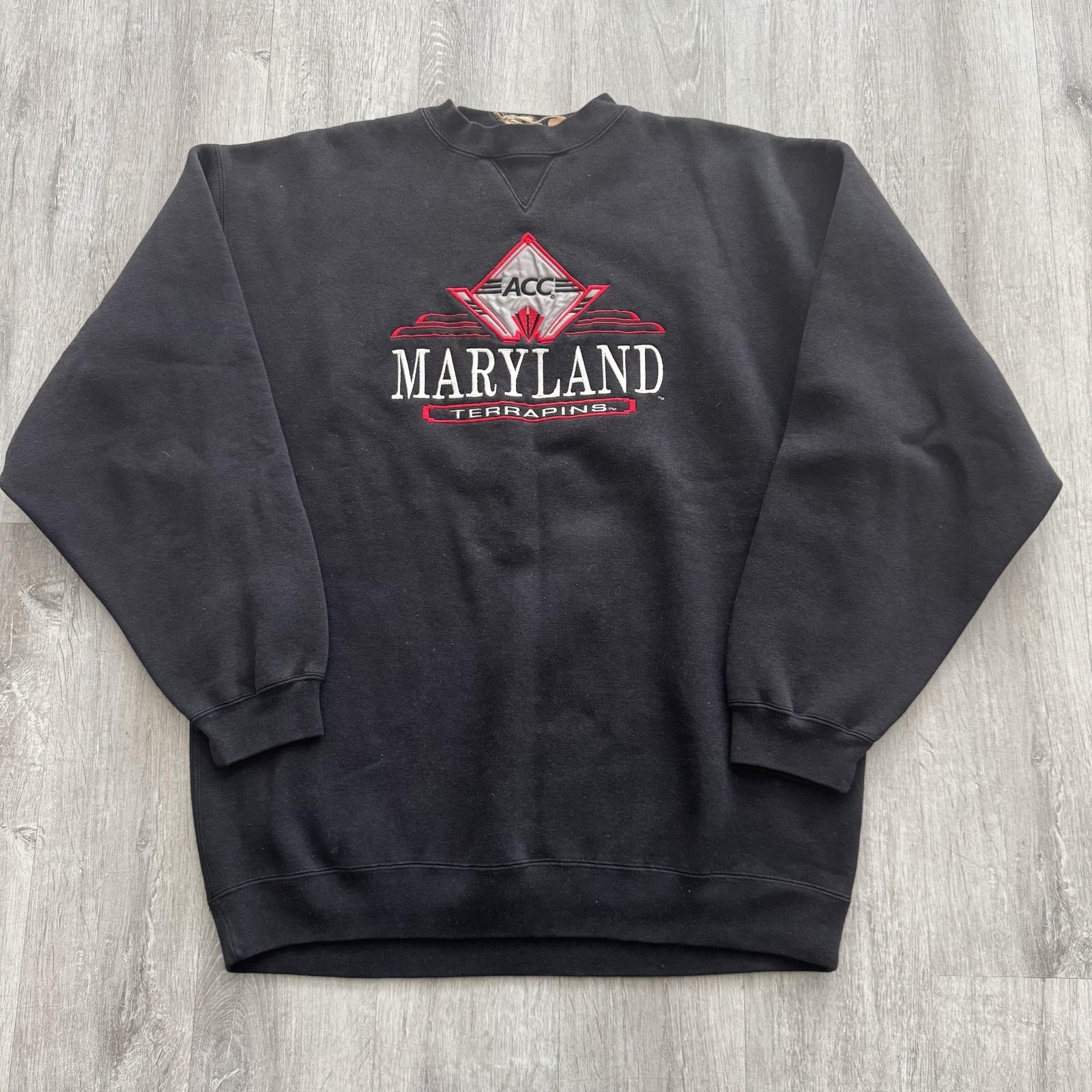 Vintage Maryland Terrapins Sweatshirt Crewneck Mens Xl Ncaa Basketball Acc 90s